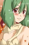  blush green_hair macross macross_frontier ranka_lee red_eyes scarf smile solo star yuuna_katsumi 