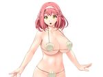  1girl bikini breasts ishii_akira kimomen_demo_kyokon_nara_mizugi_gal_to_ria_juu_na_natsu_ga_sugoseru! large_breasts miel miel_(company) seashell shell solo swimsuit 