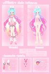  absurdres ahoge animal_ears bad_deviantart_id bad_id bunny_ears character_sheet english gaia_online headphones heart highres long_hair melodeiia original pink shoes skirt very_long_hair vocaloid 