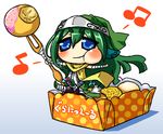  blue_eyes candy chibi dryad eating esoragoto food grace_o&#039;malley grace_o'malley green_hair kyoukai_senjou_no_horizon kyoukaisenjou_no_horizon utakatano-esoragoto 