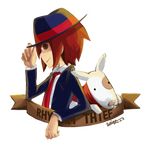  ?? ??_(artist) a_boy_and_his_dog dog fondue fondue_(rhythm_thief) fondue_the_dog phantom_r raphael raphael_(rhythm_thief) red_hair rhythm_thief short_hair sidekick 