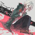  bad_id bad_pixiv_id blood crazy crazy_eyes crazy_smile danganronpa heterochromia hood hoodie komaeda_nagito male_focus nail_polish red_eyes shrie solo super_danganronpa_2 white_eyes white_hair 