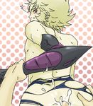  anal blonde_hair cum lowres male male_focus polka_dot polka_dot_background radamanthys saint_seiya wyrven_rhadamanthys yaoi 