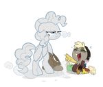  bag blue_eyes couple discord_(mlp) draconequus equine eyes_closed female feral flour friendship_is_magic horse laugh male mammal my_little_pony nose_snort pinkie_pie_(mlp) plain_background pony snort spiritto tears transparent_background young 
