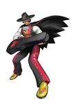  1boy alternate_costume guitar_case instrument_case miguel_caballero_rojo minagawa_ryouji official_art tekken tekken_tag_tournament_2 