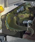  anus claws disembodied_hand dragon duo edit female feral green_scales hands jewelry loki_(editor) lying narse nude on_back plump_labia pussy ring scalie smoke sofa spread_anus spread_legs spreading surprise thick_tail 