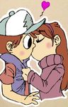  &lt;3 avoid_posting blush dipper gravity_falls incest kissing mabel siblings twincest twins young 