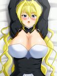  blonde_hair blue_eyes blush breasts cleavage highres large_breasts long_hair sekirei tomite tsukiumi 