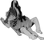  artist_request barefoot bdsm bondage bound bound_arms boy_on_top frills gothic_lolita greyscale lolita_fashion long_hair male_focus monochrome moyashimon multiple_boys otoko_no_ko pantyhose sawaki_souemon_tadayasu yaoi yuuki_kei 