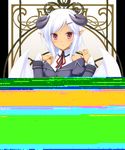  demon_wings horns succubus white_hair white_horns white_wings 