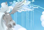  cloud cutie_mark equine female feral friendship_is_magic fur grey_fur hair mammal my_little_pony original_character pegasus pussy severus silver_hair solo stormfront wings 