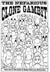  clone clothed clothing cover dialog english_text female hair lagomorph line_art mammal megan_giles monochrome rabbit text 