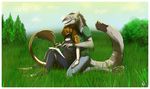  &lt;3 alex anthro cloud clouds couple eyes_closed female happy love male romantic sergal sky smile summer sun tree wood 