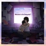  1girl 2006 album_cover barefoot black_hair checkered checkered_floor chemise cover english highres hug nakahara_misaki nhk_ni_youkoso! official_art partially_submerged satou_tatsuhiro scan seiza short_hair sitting sky strap_slip water yoshida_takahiko 