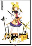  absurdres blonde_hair highres ideolo ritual_baton scan solo sword touhou toyosatomimi_no_miko weapon 