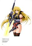  absurdres bardiche blonde_hair energy_sword fate_testarossa gauntlets higa_yukari highres long_hair lyrical_nanoha mahou_senki_lyrical_nanoha_force mahou_shoujo_lyrical_nanoha solo sword thighhighs weapon 