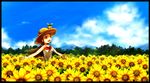  :d bow brown_eyes brown_hair cloud day field flower flower_field gen_2_pokemon hat long_hair mikan_(pokemon) mountain open_mouth outstretched_arms pokemon pokemon_(creature) pokemon_(game) pokemon_hgss ribbon ribero sky smile spread_arms straw_hat summer sunflower sunkern windowboxed 