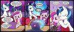  chair comic computer dialog dialogue drink english_text equine female feral friendship_is_magic hair horn horse laptop liquid madmax male malfunction mammal multi-colored_hair my_little_pony pony princess_cadance_(mlp) princess_cadence_(mlp) purple_eyes shining_armor_(mlp) sitting smoke spark table text unicorn winged_unicorn wings 