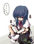  bad_id bad_pixiv_id bangs blue_hair book fukai_ryousuke hinanawi_tenshi long_hair solo touhou 