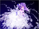  arin artist_request blue_hair dress kooh long_hair multiple_girls pangya purple purple_eyes red_eyes snowflakes 