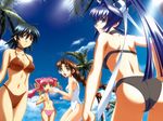  ass ayamine_kei bikini black_eyes black_hair blue_eyes blue_hair bou braid breasts brown_hair choker cleavage cloud day flat_chest from_behind glasses green_eyes large_breasts long_hair looking_back medium_breasts mitsurugi_meiya multiple_girls muvluv non-web_source one-piece_swimsuit palm_tree pink_hair ponytail sakaki_chizuru short_hair side-tie_bikini sky smile swimsuit tamase_miki tree twin_braids twintails white_swimsuit yellow_eyes 