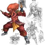  alternate_costume amputee artist_request banner concept_art flag japanese_clothes male_focus mask official_art prosthesis sketch soulcalibur soulcalibur_iii sword tabi weapon white_background yoshimitsu 