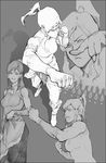  alternate_costume artist_request avatar_(series) foreshortening greyscale korra monochrome muscle perspective source_request the_legend_of_korra traditional_media 