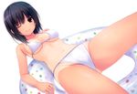  bikini black_hair cleavage coffee-kizoku short_hair swimsuit tan_lines white wink 