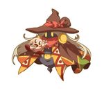  blush bow cloak dew-spiegel drawcia flower hat hat_bow kirby kirby_(series) long_hair no_humans silver_hair smile very_long_hair white_hair witch witch_hat yellow_eyes 