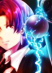  bad_id bad_pixiv_id ball bazett_fraga_mcremitz earrings electricity fate/hollow_ataraxia fate_(series) fragarach gloves jewelry red_eyes red_hair short_hair solo utarou_(totokoronn) 