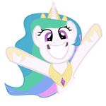  absurd_res alpha_channel cheer crown equine female friendship_is_magic hair hi_res horn horse mammal multi-colored_hair my_little_pony parttimebrony plain_background pony princess_celestia_(mlp) smile solo transparent_background winged_unicorn wings 