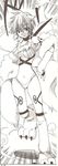  bikini black_and_white canine chest_tuft claws clothed clothing collar ear_piercing female fur hair hi_res hindpaw looking_at_viewer mammal monochrome ouka paws piercing scan short_hair skimpy skin_markings smile solo standing swimsuit tight_clothing tuft wolf 