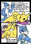  blue_eyes canine chest_tuft comic digimon duo female fox fur invalid_tag male mammal nanogrrr nostrils nude plain_background red_eyes renamon scalie tuft video_games white_background 