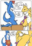  bridal_gauntlets canine chest_tuft comic digimon fangs female flamedramon fox fur male mammal nanogrrr nostrils paws penis plain_background pussy raised_tail red_eyes renamon scalie tuft undressing video_games white_background 