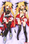  bardiche belt blonde_hair blush boots buckle cape dakemakura-koubou dakimakura fate_testarossa fingerless_gloves flat_chest gloves king_(dakemakura) long_hair lying lyrical_nanoha mahou_shoujo_lyrical_nanoha multiple_views nipples on_back pussy red_eyes scythe skirt smile thighhighs torn_clothes twintails 