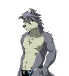  alpha_channel anthro black_background black_nose blue_fur blue_hair briefs canine dog front fur hair husky kouya kouya_aotsuki looking_at_viewer male mammal morenatsu muscles navel nipples pecs plain_background smile solo speedo swimsuit topless transparent_background underwear 