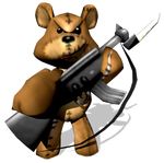  bayonet bayonett black_background blade conker conker's_bad_fur_day conkers_bad_fur_day evil_tediz gun plain_background ranged_weapon rare rifle solo stitches teddy_bear tediz weapon 