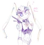  akiba_prime arcee blue_eyes mecha robot_girl transformers transformers_prime twintails wink 