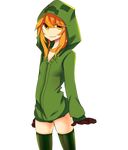  clothed clothing creeper female hair hoodie human long_hair looking_at_viewer mammal minecraft on_head parka personification simple_background video_games 
