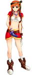  absurdres bad_id bad_pixiv_id chrono_cross cosplay crop_top full_body green_eyes hairband highres himasen jewelry kid_(chrono_cross) kid_(chrono_cross)_(cosplay) long_hair looking_at_viewer midriff navel necklace orange_hair rena_(chrono_cross) skirt smile solo vest 