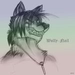  koul male monochrome portrait solo wolfy-nail_(character) wolfy_nail_(character) 