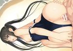  ass black_hair breasts butthole censored fault nipples school_swimsuit sex sugiyama_mio swimsuit taka_tony twintails wet 
