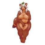  340m/sec anthro bear breasts chubby female leaf nipples thighs ursine 