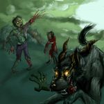  amethystlongcat blood canine demon dog feral gore horn mammal monster undead wolf zombie 