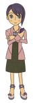  absurdres blue_eyes blush dress highres katia_anderson level-5 level_5 long_image professor_layton purple_hair short_hair solo tall_image 