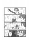  4koma 5boys aoi_toori comic kiyonari_ulquiaga kyoukai_senjou_no_horizon kyoukaisenjou_no_horizon male male_focus monochrome multiple_boys niyou_shinobu noriki shirojiro_bertoni tenzou_crossunite 