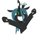  absurd_res alpha_channel changeling cheer crown female friendship_is_magic green_eyes green_hair hair hi_res horn my_little_pony parttimebrony plain_background queen_chrysalis_(mlp) smile transparent_background wings 