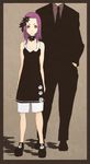  1girl face formal necktie original purple_eyes purple_hair suit tokunou_shoutarou 