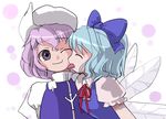  bangs bow cirno hirosato letty_whiterock licking multiple_girls touhou 