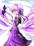  darker_than_black dress pink_hair purple_dress purple_eyes shirakaba solo yin 